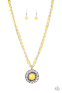 PAPARAZZI  Sahara Suburb - Yellow Necklace